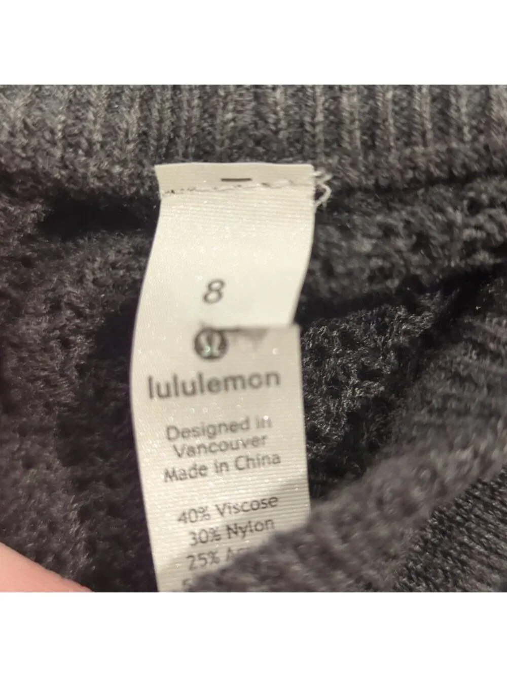 Lululemon Back to Balance Long Sleeve Sweater Heathered Graphite Grey